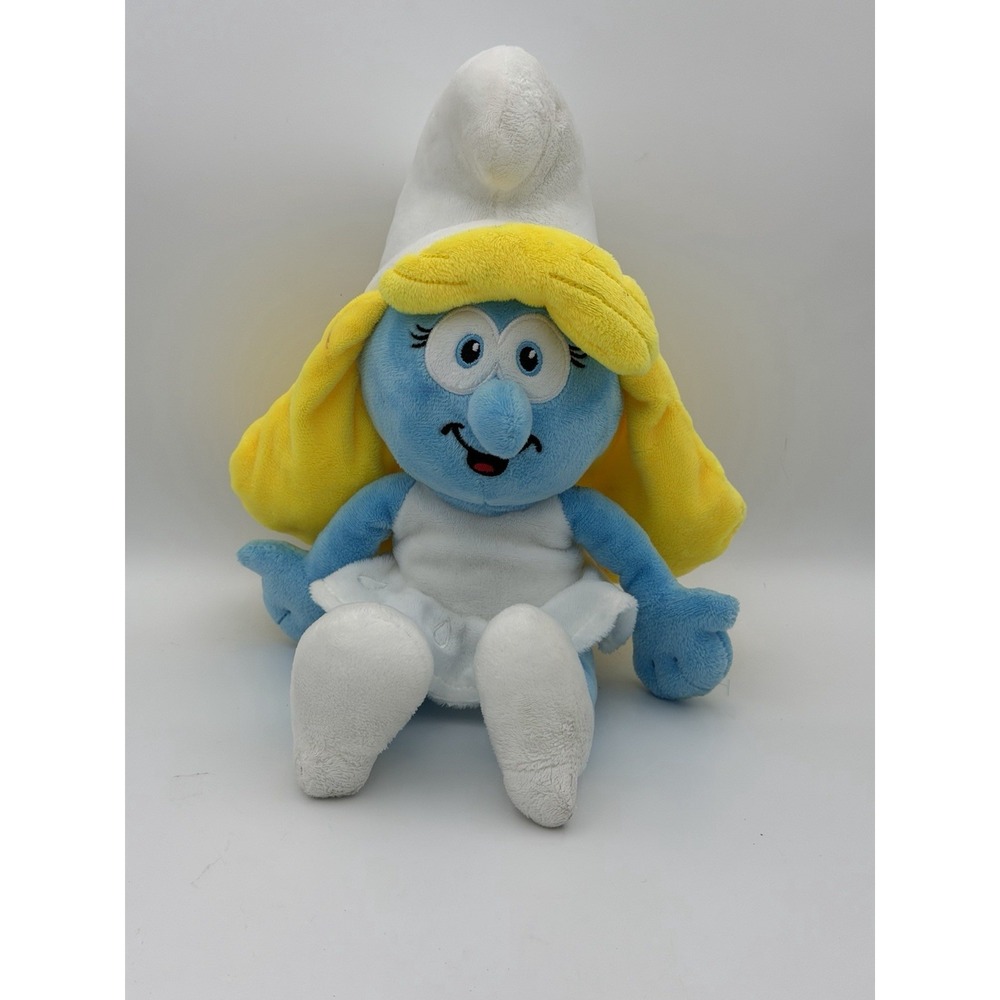 Smurfs Smurfette Plush 2023 Nanco 13" Kids Toy Blue Cartoon Character Animation